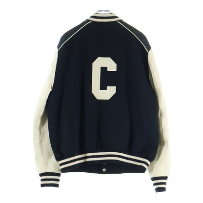 Celine Leather Trim Classic Teddy Jacket Wool Star Jean Black White — view 2