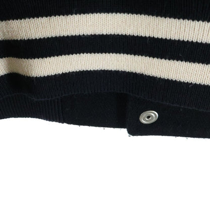 Celine Leather Trim Classic Teddy Jacket Wool Star Jean Black White — view 6