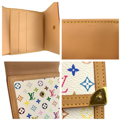 Louis Vuitton Multicolor Porte Monnaie Billets Cult Cles Fold Wallet Compact Bron White — view 6