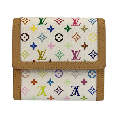 Louis Vuitton Multicolor Porte Monnaie Billets Cult Cles Fold Wallet Compact Bron White — view 2
