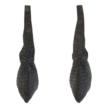 Bottega Veneta Black Leather Shoulder Bag — view 8