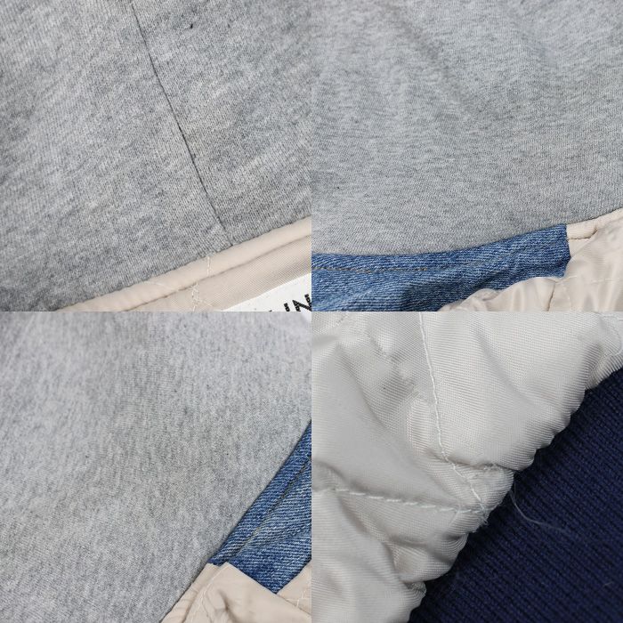 Celine Varsity Jacket Denim Blue White Gray XL — view 5
