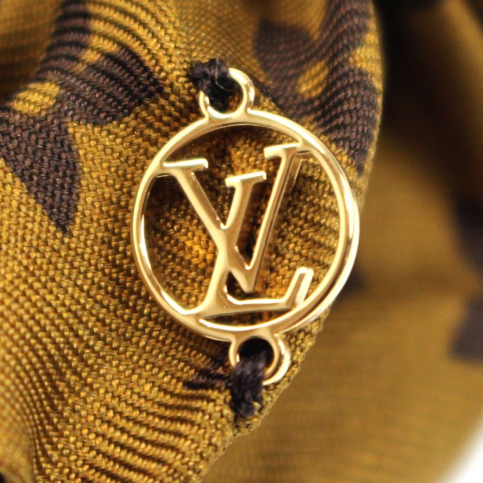Louis Vuitton Silk Scrunchie Be Mindful Single Brown Navy — view 3