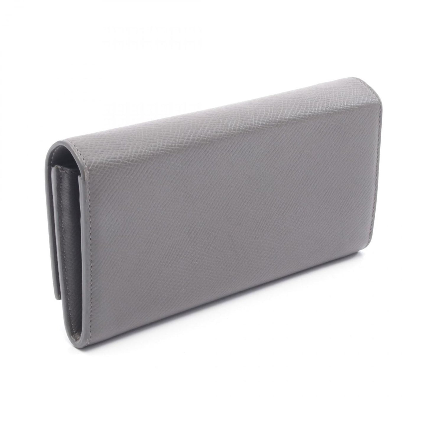 Celine Bifold Wallet Large Flap Gray Leather — view 2