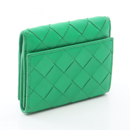 Bottega Veneta Hook Wallet Intrecciato Green Leather Bifold — view 2
