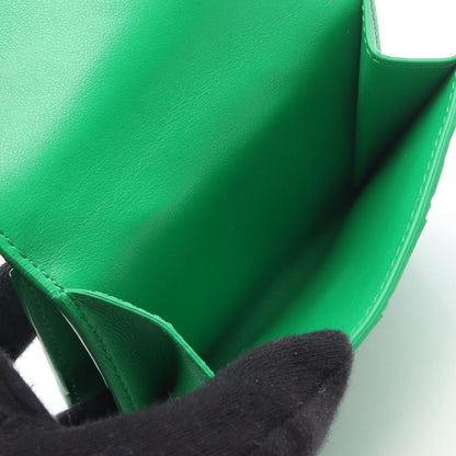 Bottega Veneta Hook Wallet Intrecciato Green Leather Bifold — view 4