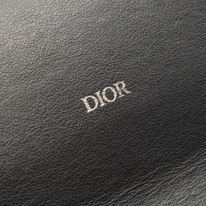 Dior Bifold Wallet Autumn Blue Jacquard Black Canvas Auction Zip Long — view 4