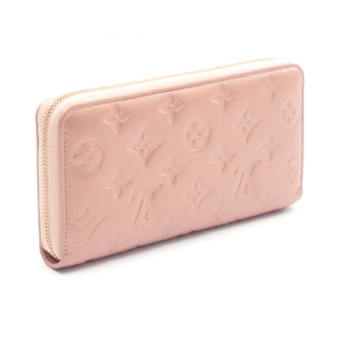 Louis Vuitton Round Wallet Zippy Coussin Rose Gold Leather Pink — view 2