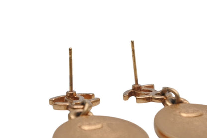 Chanel CC Logo Star Medal Earrings Gold Plated — view 6