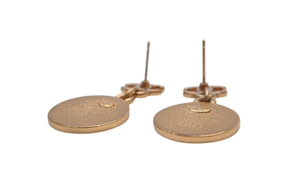 Chanel CC Logo Star Medal Earrings Gold Plated — view 5