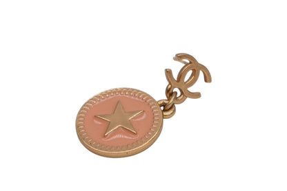 Chanel CC Logo Star Medal Earrings Gold Plated — view 3