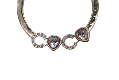 Chanel I Love Coco Heart Stone Earrings Metal Rhinestone Gold — view 2