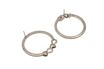 Chanel I Love Coco Heart Stone Earrings Metal Rhinestone Gold — view 5