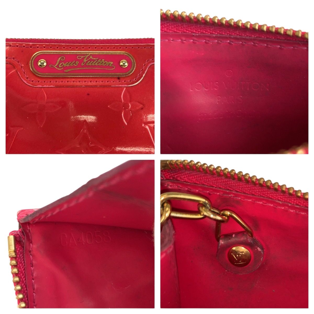 Louis Vuitton Monogram Vernis Pochette Cles Pink Coin Case Key — view 3