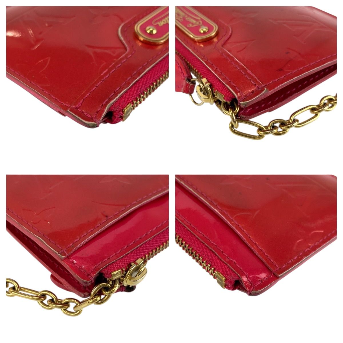 Louis Vuitton Monogram Vernis Pochette Cles Pink Coin Case Key — view 5