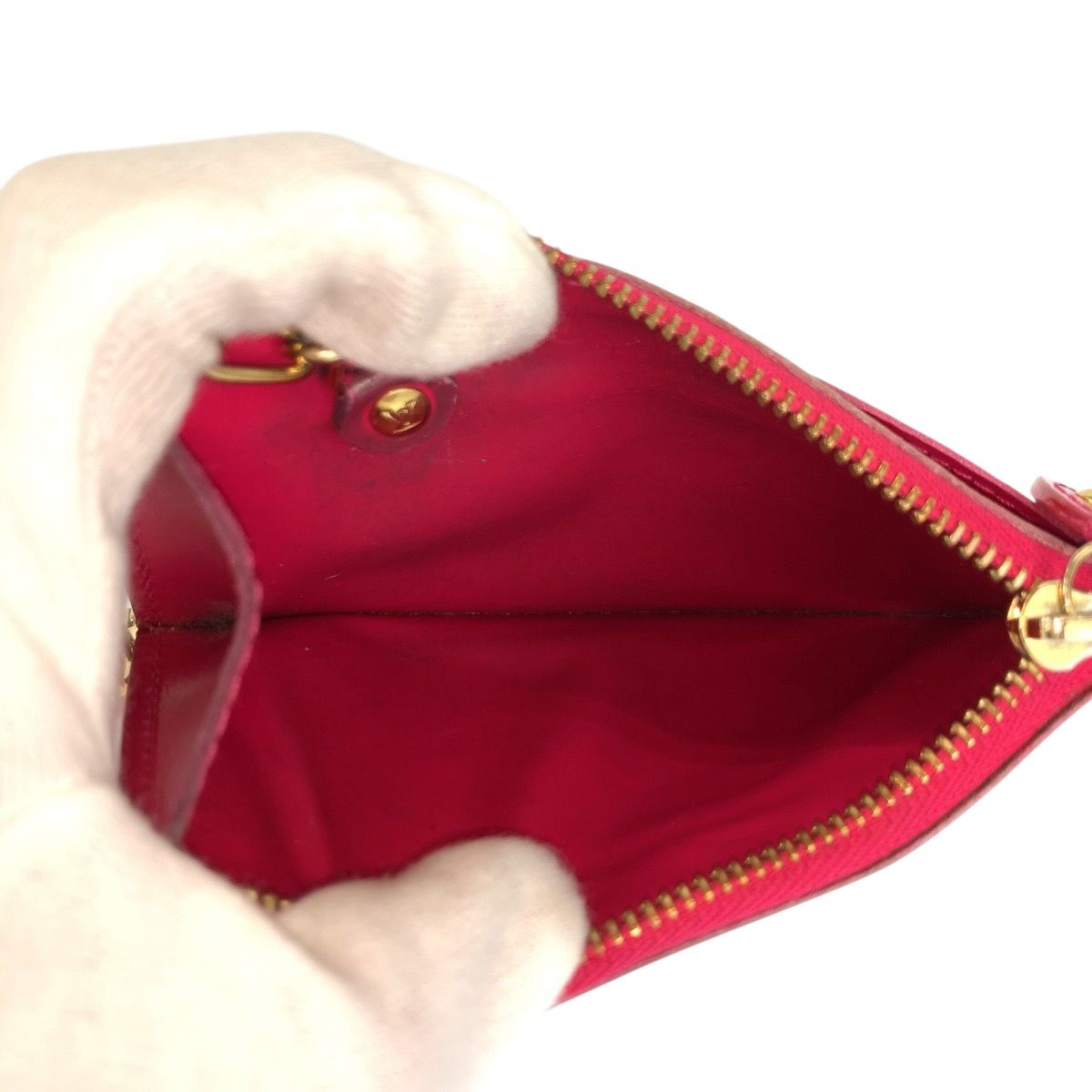 Louis Vuitton Monogram Vernis Pochette Cles Pink Coin Case Key — view 8