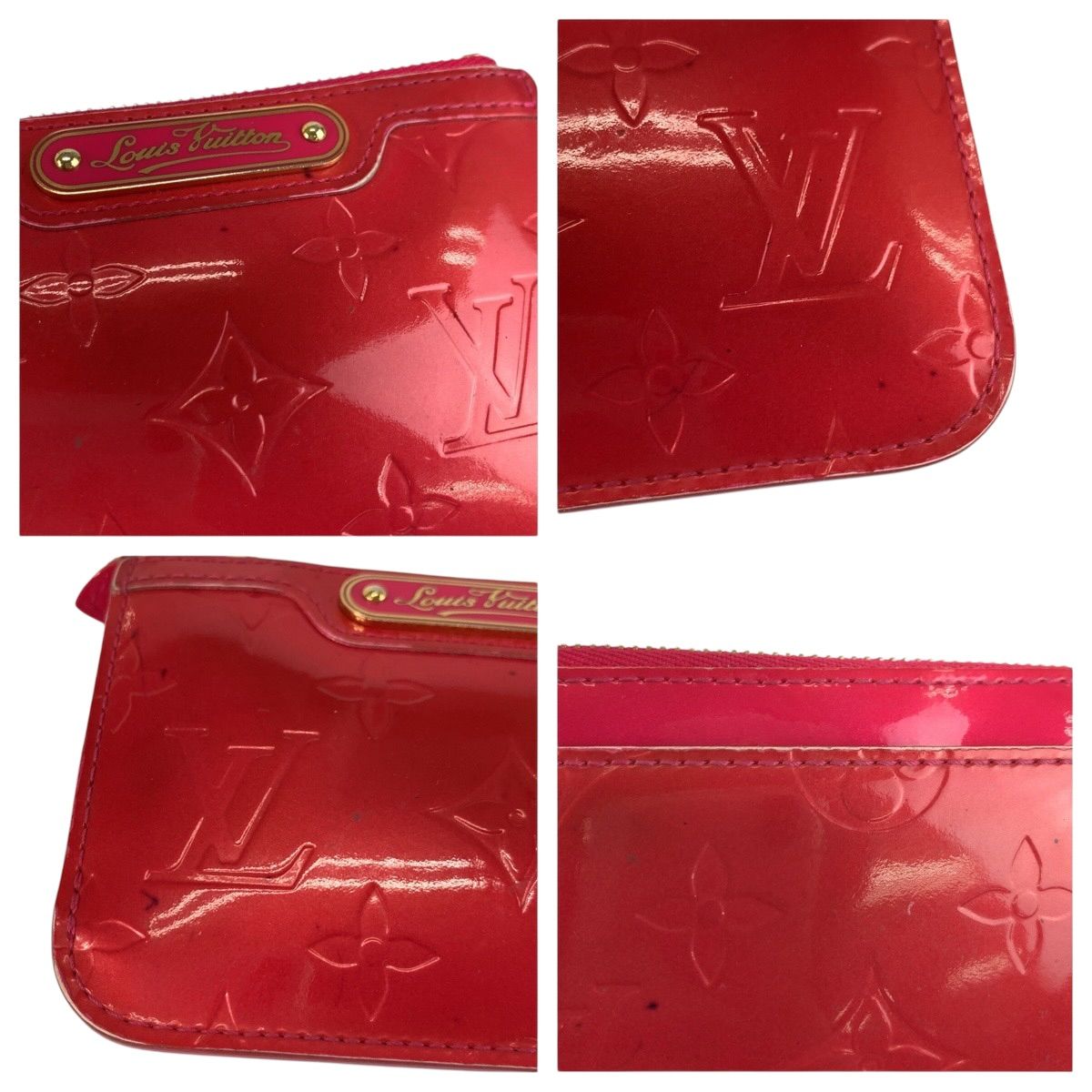 Louis Vuitton Monogram Vernis Pochette Cles Pink Coin Case Key — view 7