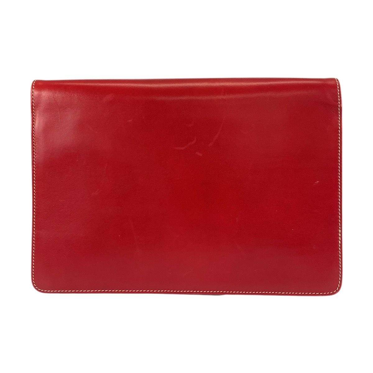 Dior Vintage CD Logo Red Gold Chain Shoulder Bag — view 2