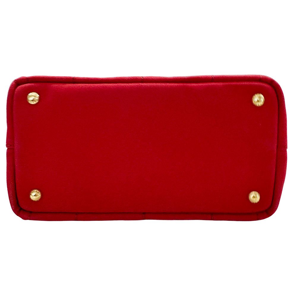 Prada 2-Way Shoulder Bag Canvas Canapa Red — view 4