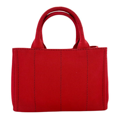 Prada 2-Way Shoulder Bag Canvas Canapa Red — view 3