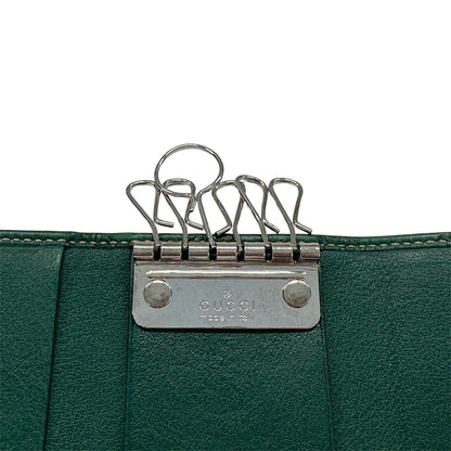 Gucci Key Case Guccissima Leather Green 6 Row Holder — view 9