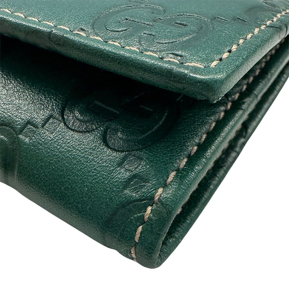 Gucci Key Case Guccissima Leather Green 6 Row Holder — view 5