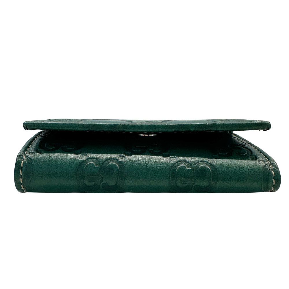 Gucci Key Case Guccissima Leather Green 6 Row Holder — view 3