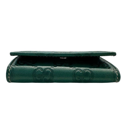 Gucci Key Case Guccissima Leather Green 6 Row Holder — view 3