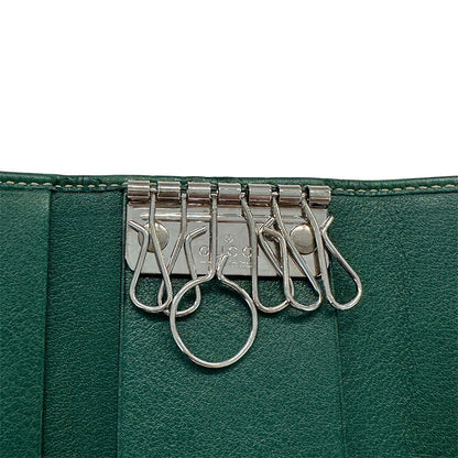 Gucci Key Case Guccissima Leather Green 6 Row Holder — view 8