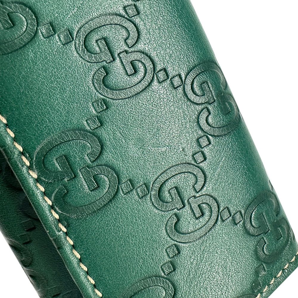 Gucci Key Case Guccissima Leather Green 6 Row Holder — view 4