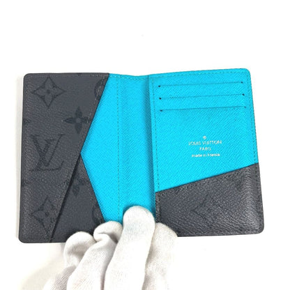 Louis Vuitton Card Case Organizer de Poche Monogram Eclipse Canvas Gray — view 7