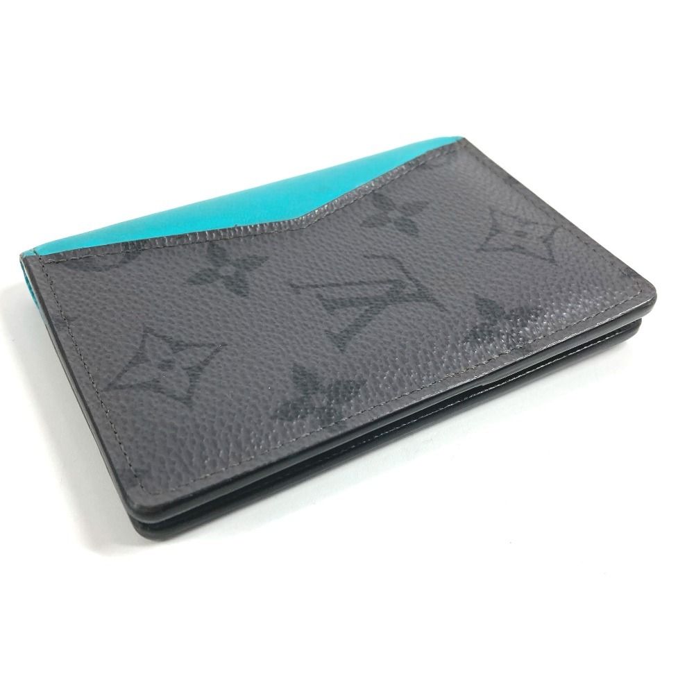Louis Vuitton Card Case Organizer de Poche Monogram Eclipse Canvas Gray — view 4