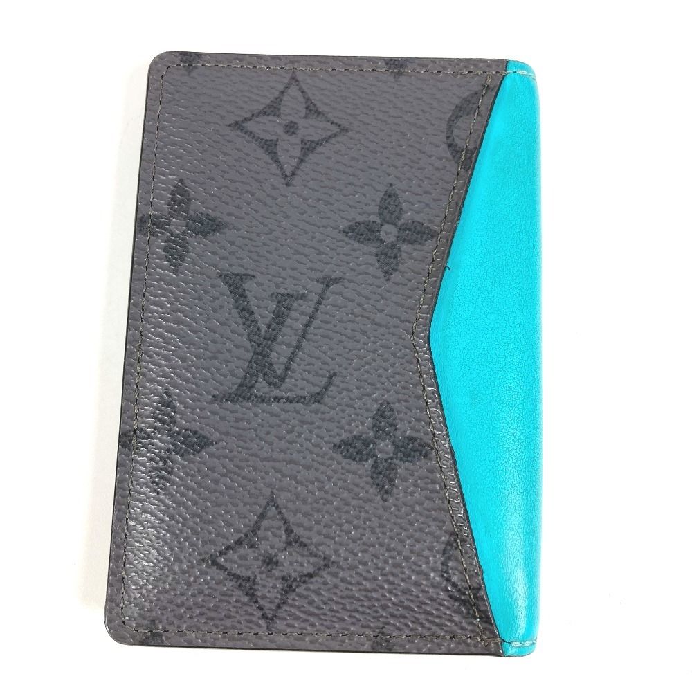 Louis Vuitton Card Case Organizer de Poche Monogram Eclipse Canvas Gray — view 2