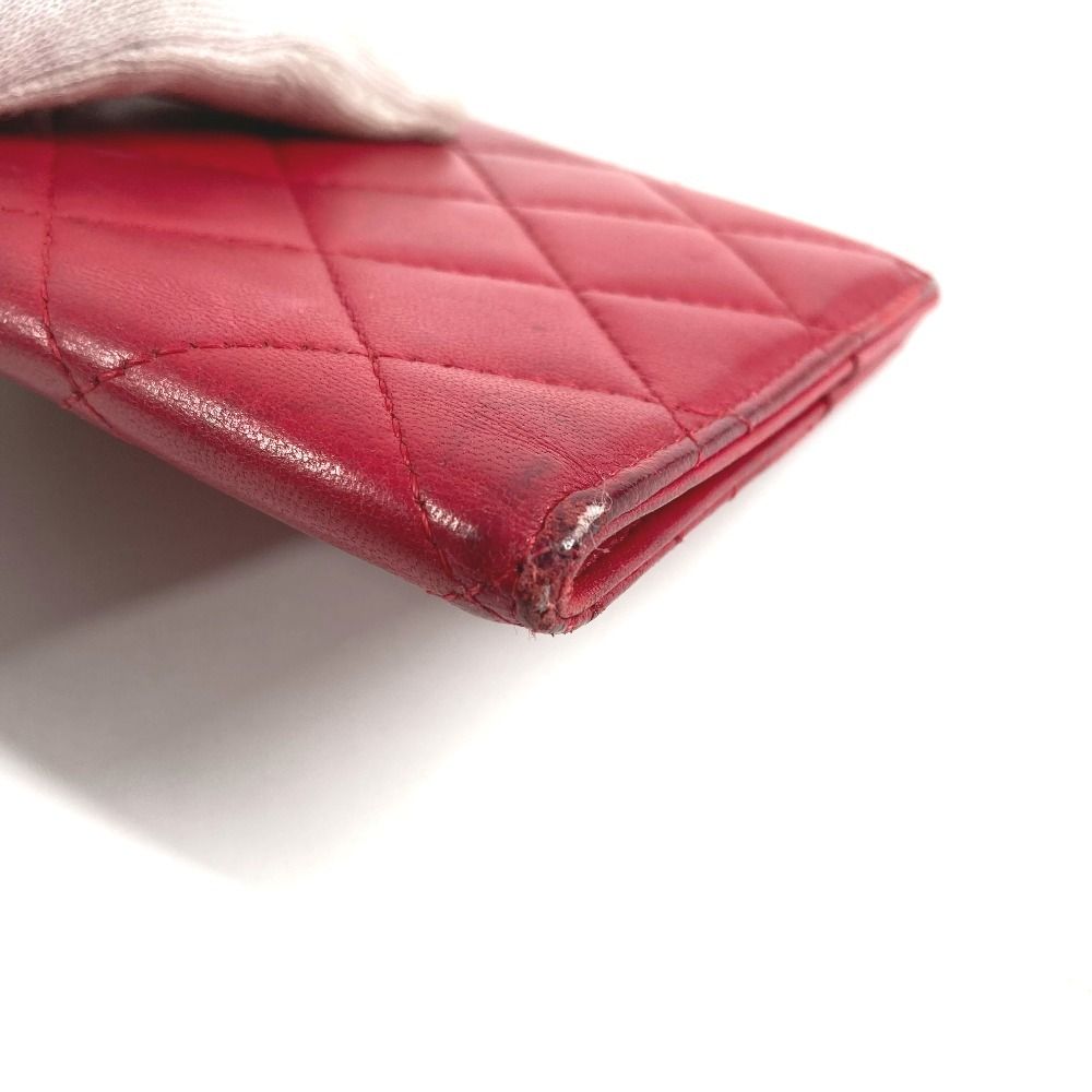 Chanel Passport Case CC Coco Mark Logo Matelasse Quilted Lambskin Red — view 8