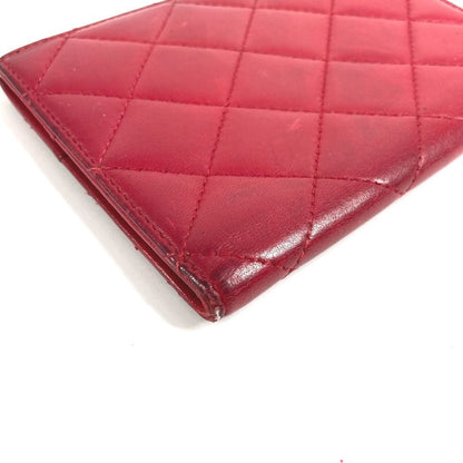 Chanel Passport Case CC Coco Mark Logo Matelasse Quilted Lambskin Red — view 7