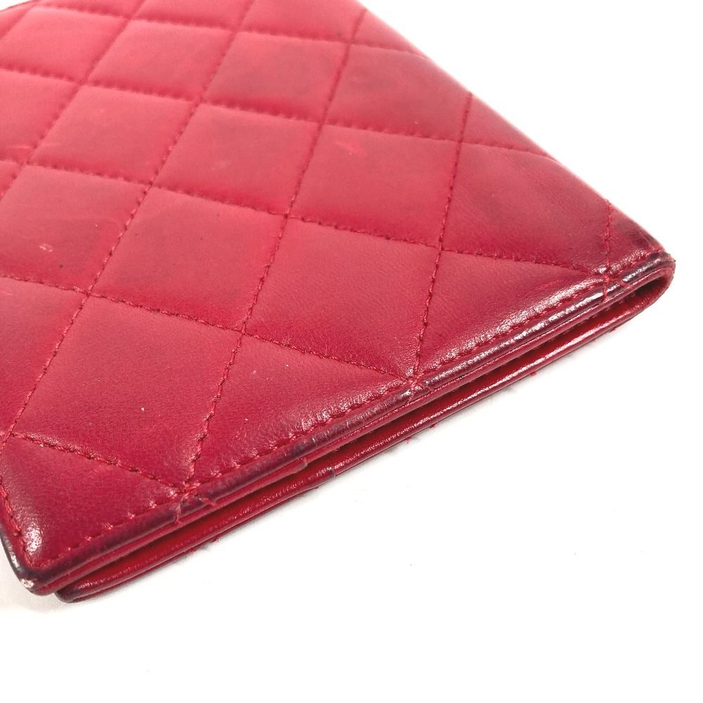 Chanel Passport Case CC Coco Mark Logo Matelasse Quilted Lambskin Red — view 6