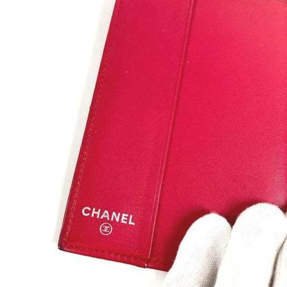 Chanel Passport Case CC Coco Mark Logo Matelasse Quilted Lambskin Red — view 4