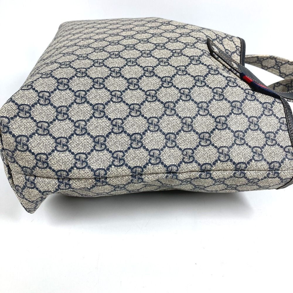 Gucci Shoulder Bag GG Logo 211134 Supreme Canvas Navy — view 7