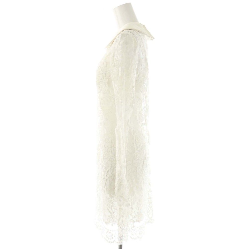 Dolce & Gabbana D G Lace Mini Dress Long Sleeve Ivory — view 3