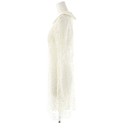 Dolce & Gabbana D G Lace Mini Dress Long Sleeve Ivory — view 3