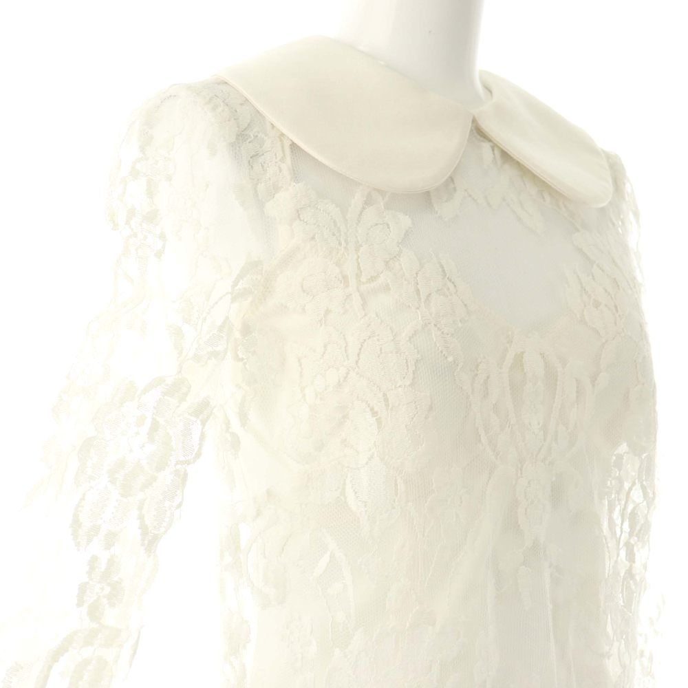 Dolce & Gabbana D G Lace Mini Dress Long Sleeve Ivory — view 4