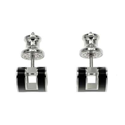 Hermes Earrings Pop Mini Pair Black Silver — view 4