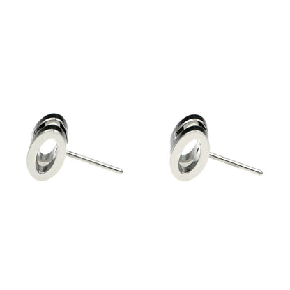 Hermes Single Earring Pop H Mini Pair Black Silver — view 5