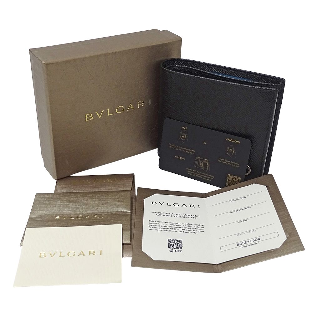 Bvlgari Wallet Men's Brand Bifold Bulgari Man Leather Black — view 6