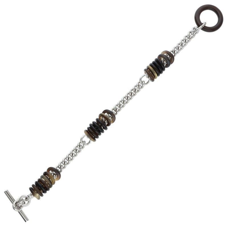 Hermes Theoreme Metal Buffalo Horn Bracelet Men's T4 — view 2