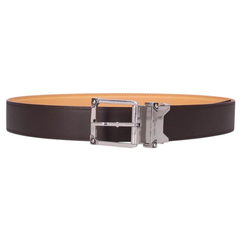 Louis Vuitton Corner Pin Trunk 35mm Leather Reversible Belt Men's 90 — view 3