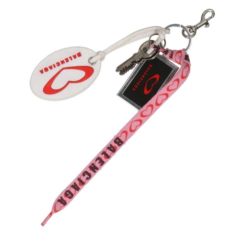 Balenciaga Sure Smooth Butterfly Charm Silver Keychain — view 2