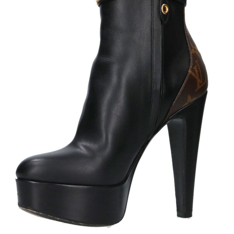 Louis Vuitton Afterglow Heels Black Brown 37 — view 5