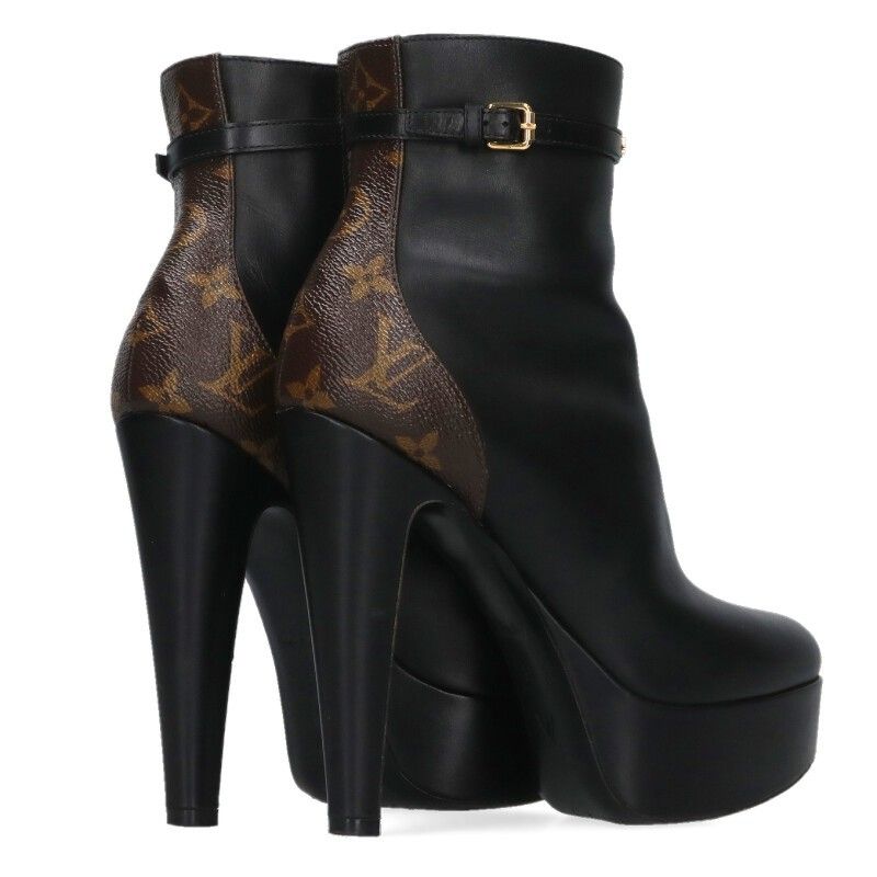 Louis Vuitton Afterglow Heels Black Brown 37 — view 2