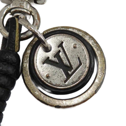 Louis Vuitton Key Holder Key-ring Charm Strap Leather Logo Black GY11 MQ — view 4